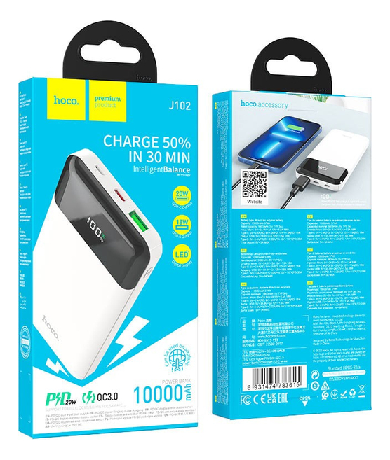 Power Bank Hoco J102 Cargador Carga Rapida 10000 mah - Imagen 5
