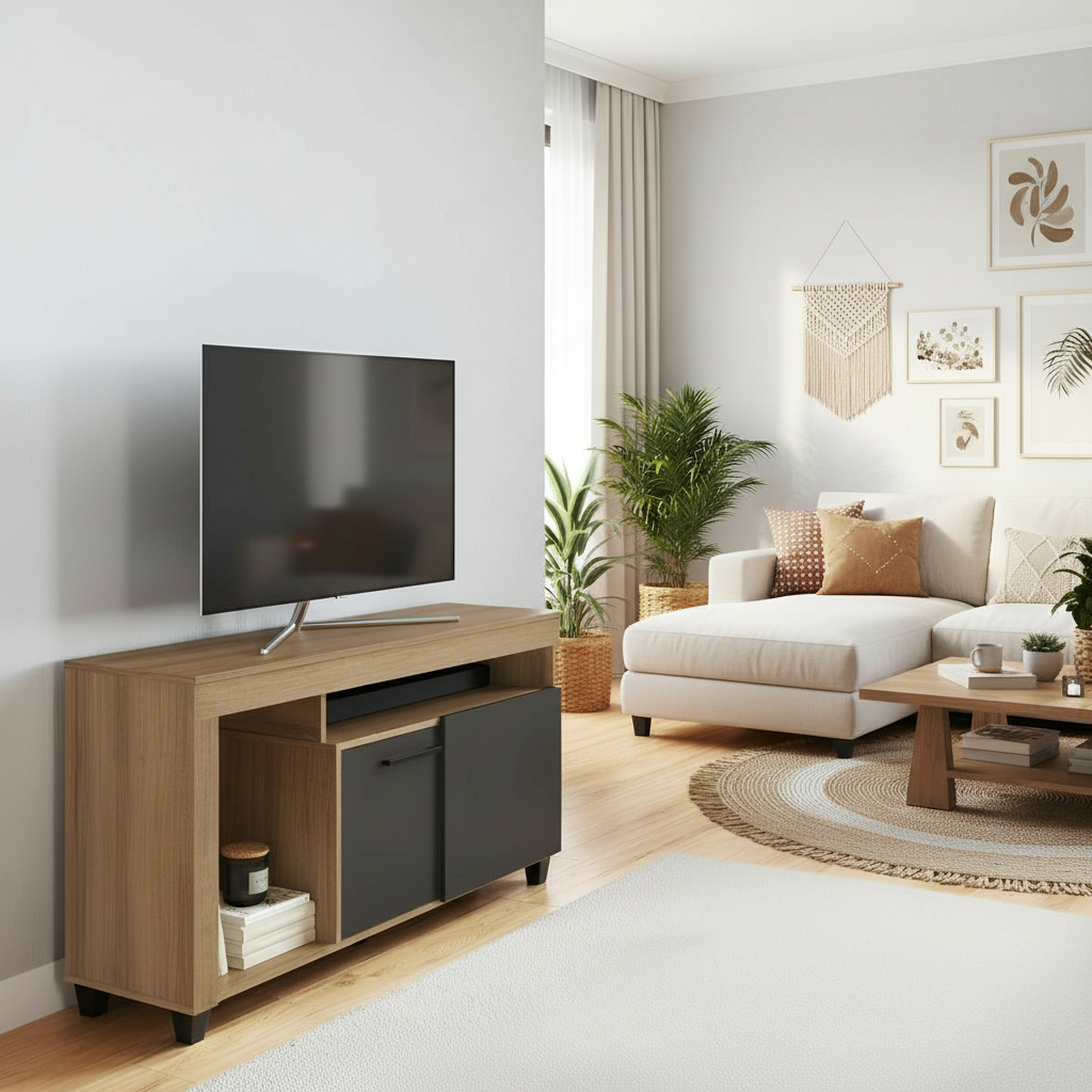 Rack Tv Mueble Moderno Hasta 50'' Mdf Brasilero 135cm