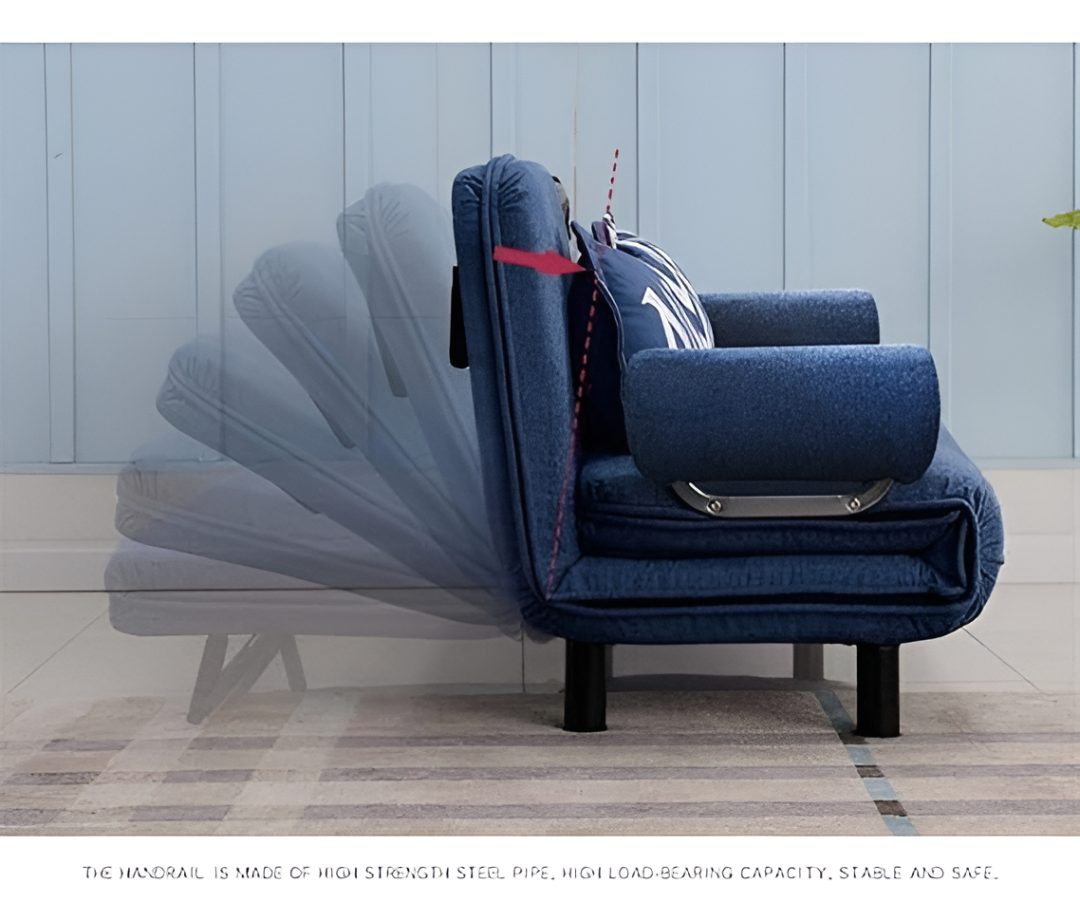 Sofá Cama Sillón Moderno Plegable Con Poza Brazos Reclinable - Imagen 8
