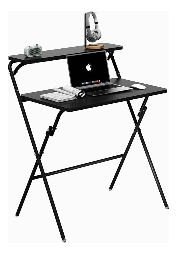 Escritorio Plegable Portatil Resistente De Mdf Y Metal 80 cm - Imagen 4