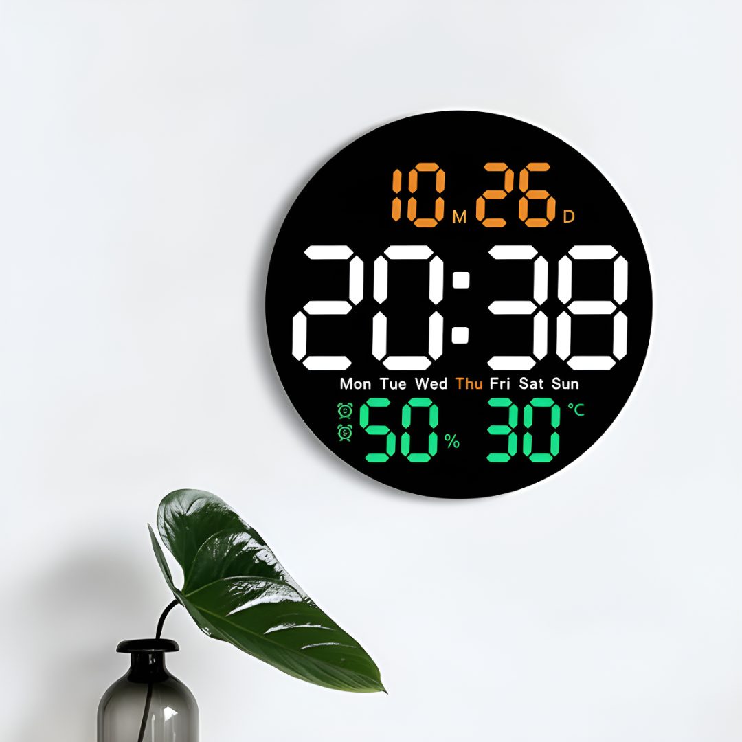 Reloj De Pared Digital 10'' Led Con Temperatura Y Temporizado - Imagen 2