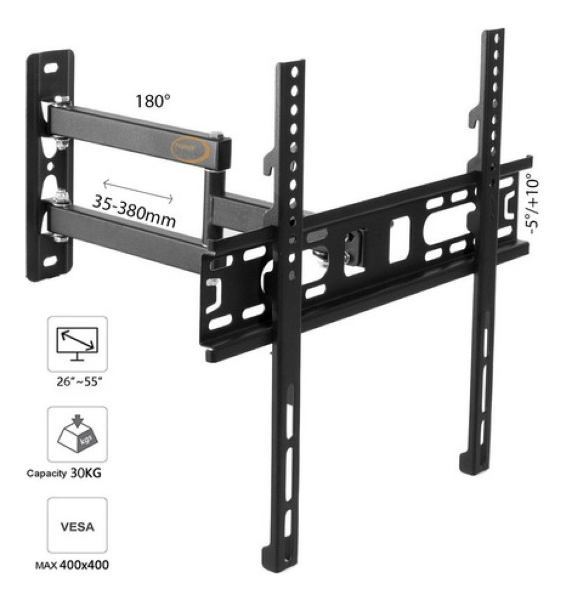 Soporte Tv Lcd Led Articulado Brazo Extensible 26 A 55 TV - Imagen 5