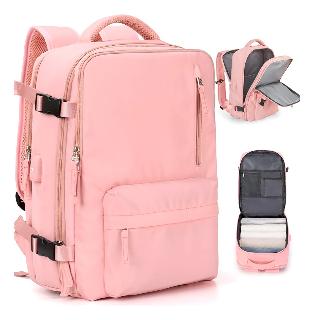 Mochila Impermeable Plegable Portátil Con Cargador USB