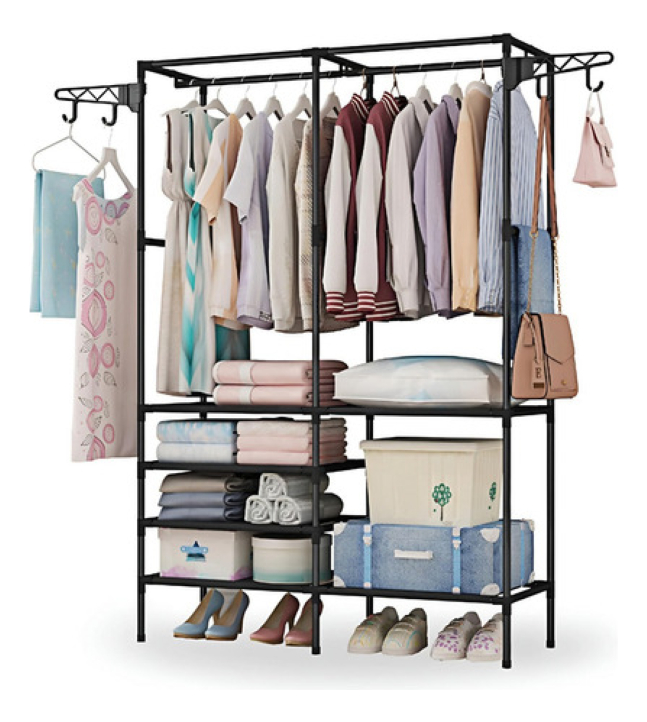Perchero Rack Organizador De Ropa Multifunción Con Estantes - Imagen 4
