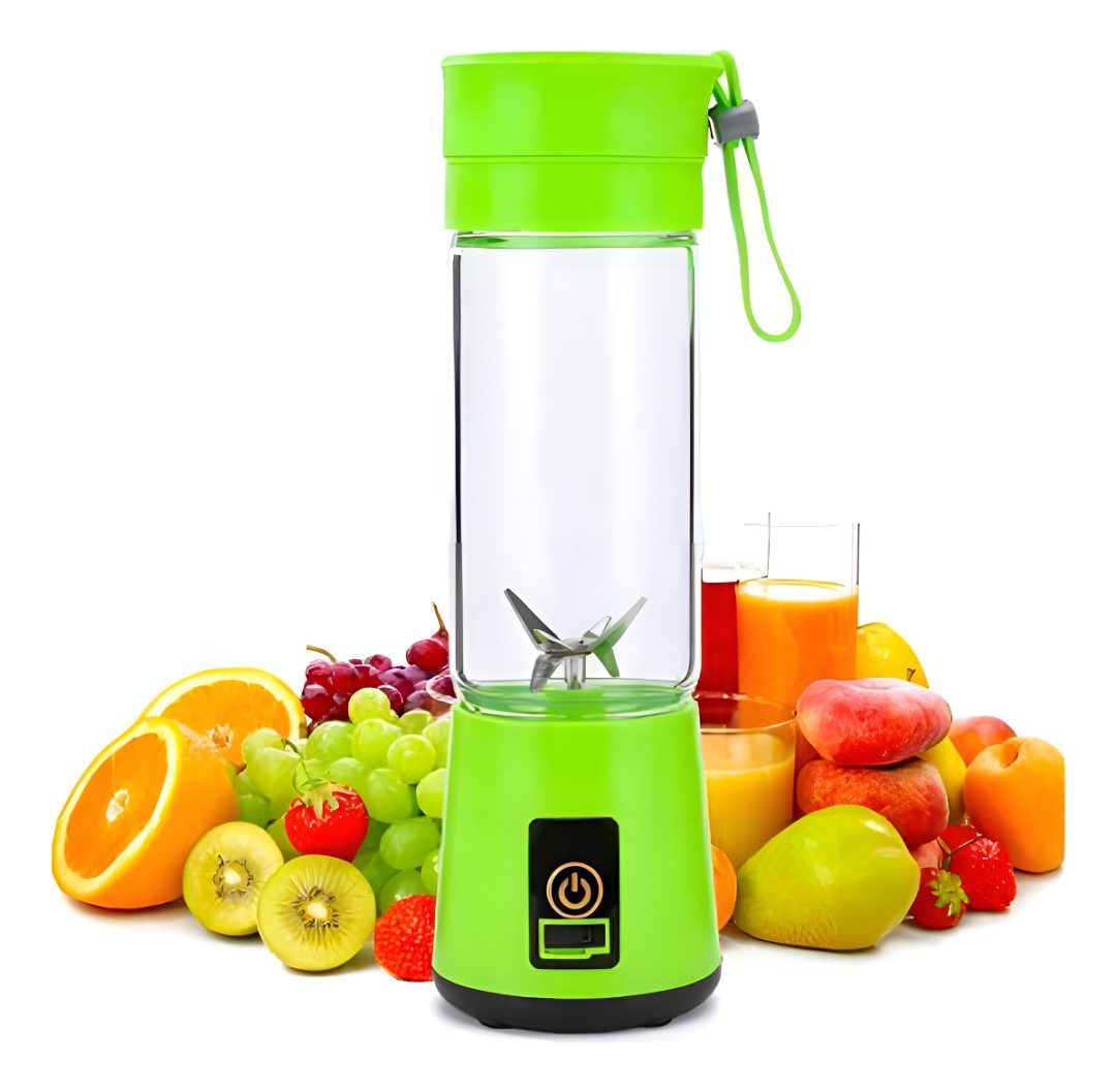 Licuadora Portátil Recargable 4 Cuchillas USB Vaso De 380 ml