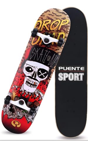 Skateboard Patineta 7 Capas Con Lija Puente Sport 100 kg