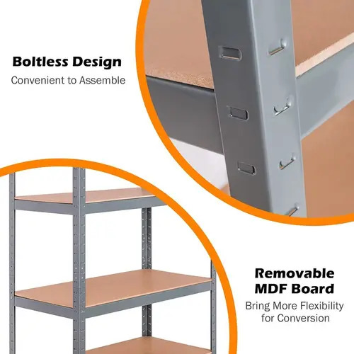 Estantería De Metal Mdf Resistente 90x40x180cm 5 Estantes - Imagen 4