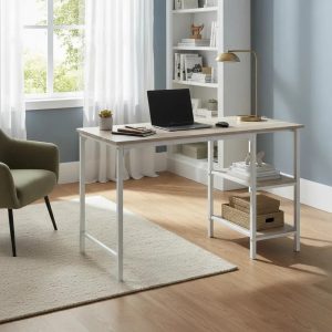 Escritorio Mesa Ordenador Con 2 Estantes MDF 120 CM