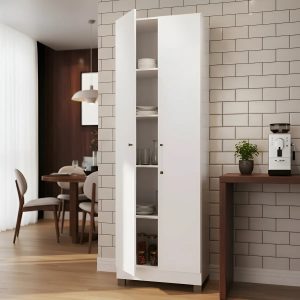 Armario Alacena Mdf Multiuso 2 Puertas 4 Estantes 188 CM