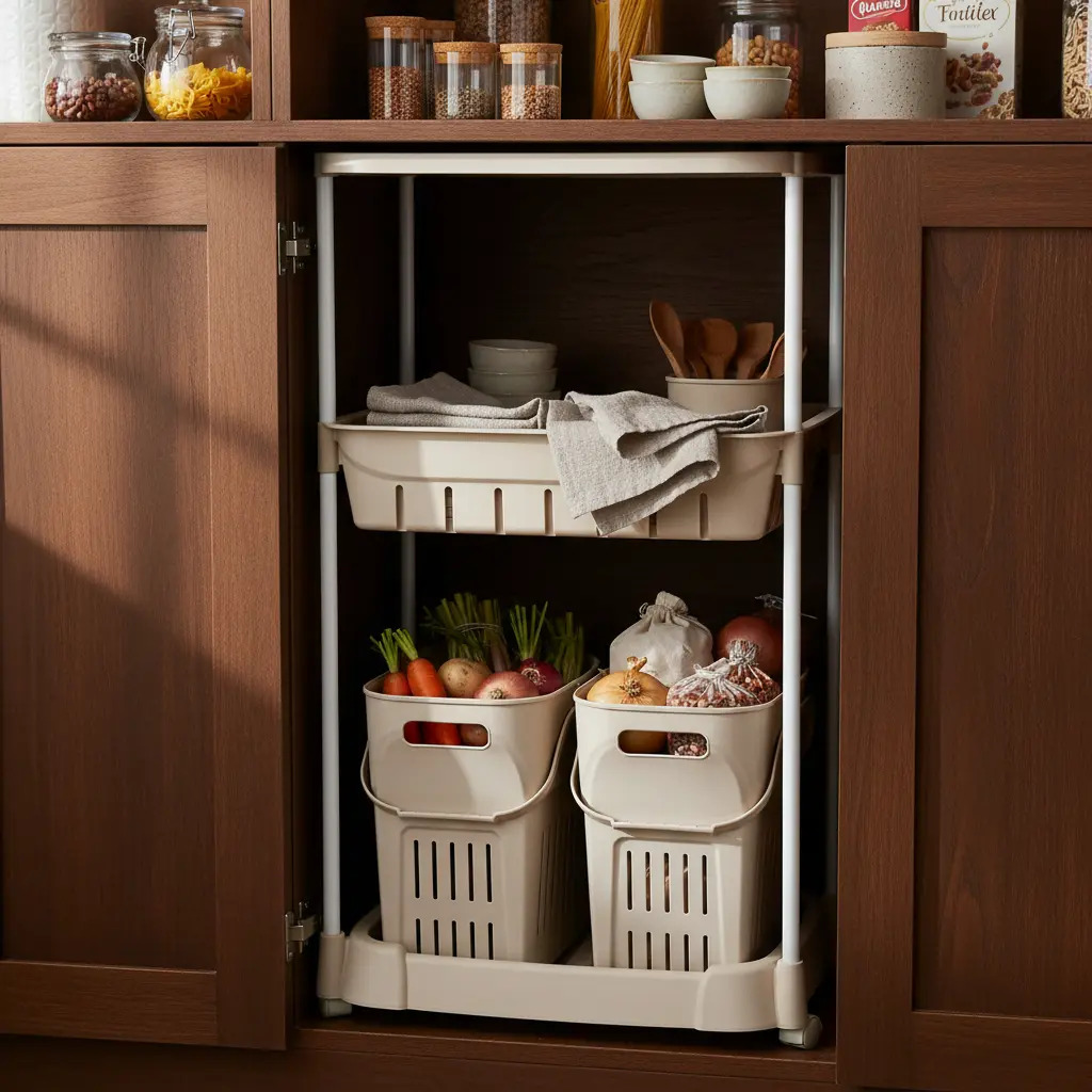 Carro Multiuso Con Ruedas 3 Niveles Organizador Baño Cocina - Imagen 2