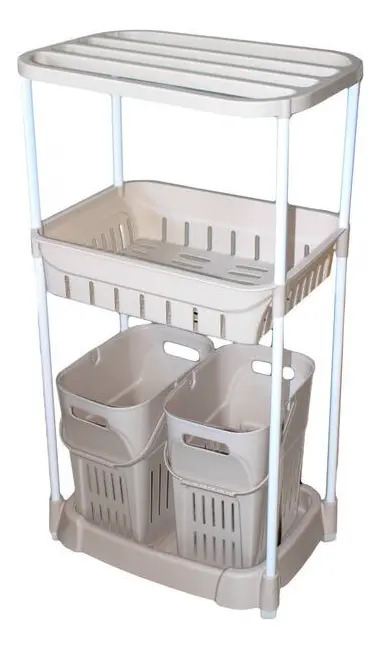 Carro Multiuso Con Ruedas 3 Niveles Organizador Baño Cocina