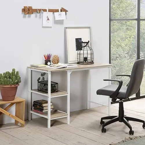 Escritorio Mesa Ordenador Con 2 Estantes MDF 120 CM - Imagen 2