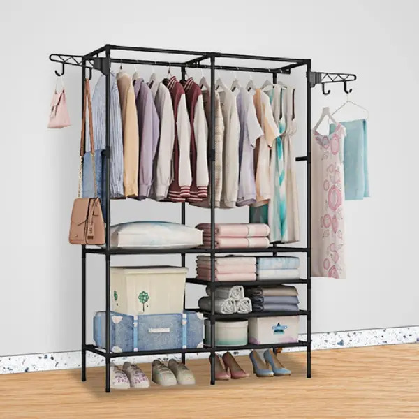 Perchero Rack Organizador De Ropa Multifunción Con Estantes - Imagen 2