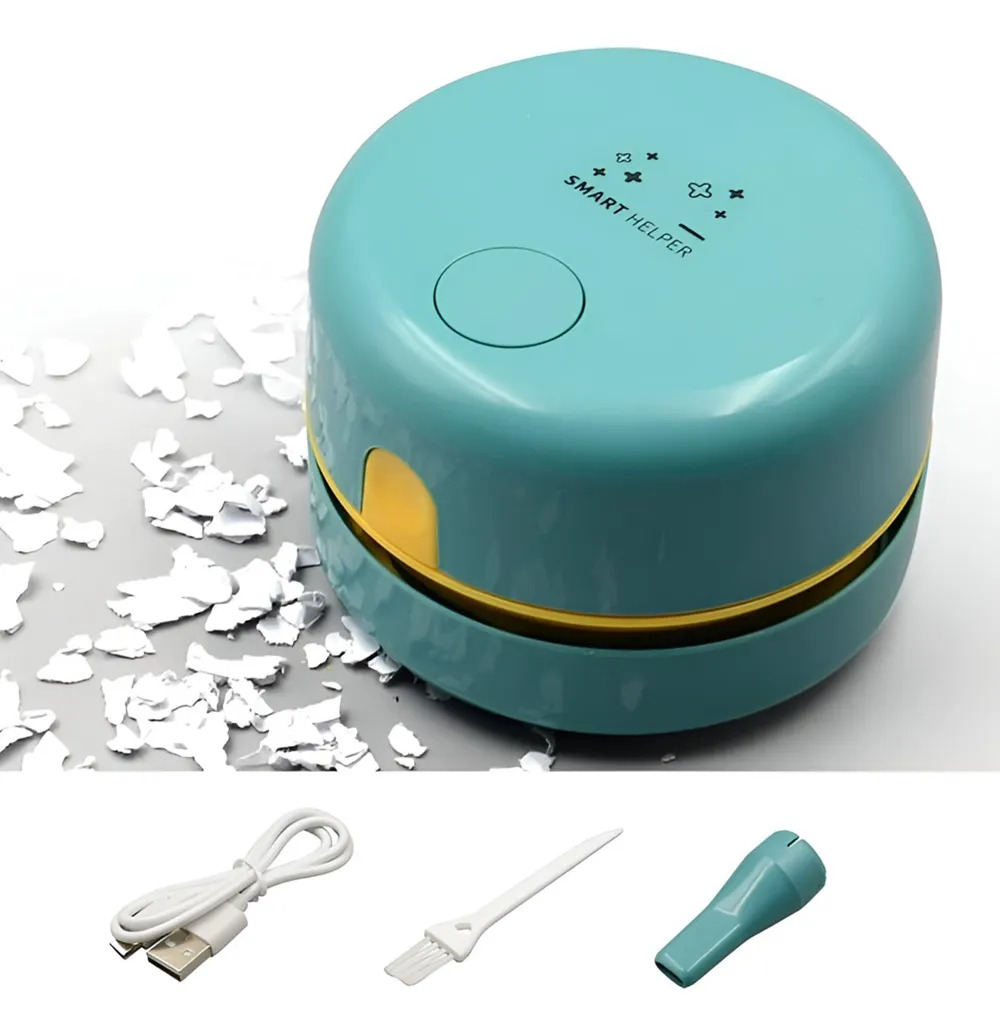 Aspiradora Mini Recargable Con Carga USB Paqueños Espacios - Imagen 6