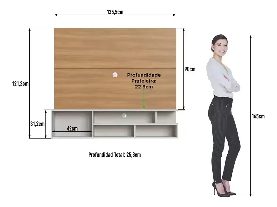 Rack Para TV Modular MDF Moderno Living Comedor - Imagen 6