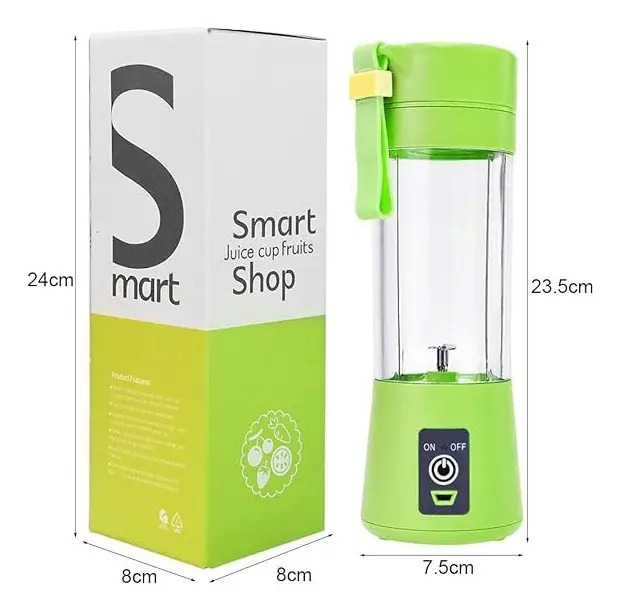 Licuadora Portátil Recargable 4 Cuchillas USB Vaso De 380 ml - Imagen 5