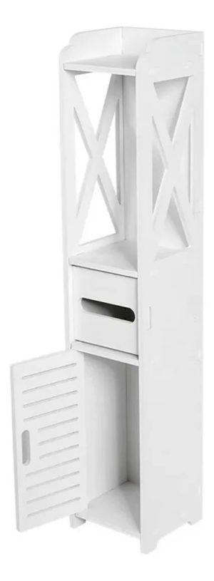 Mueble Organizador De Baño Para Papel Higiénico Blanco 80 Cm
