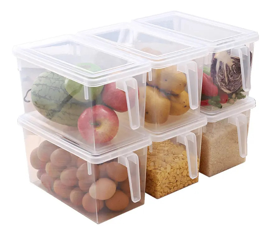 Set De 6 Organizadores ConTapa Y Manija 5 Lts c/u