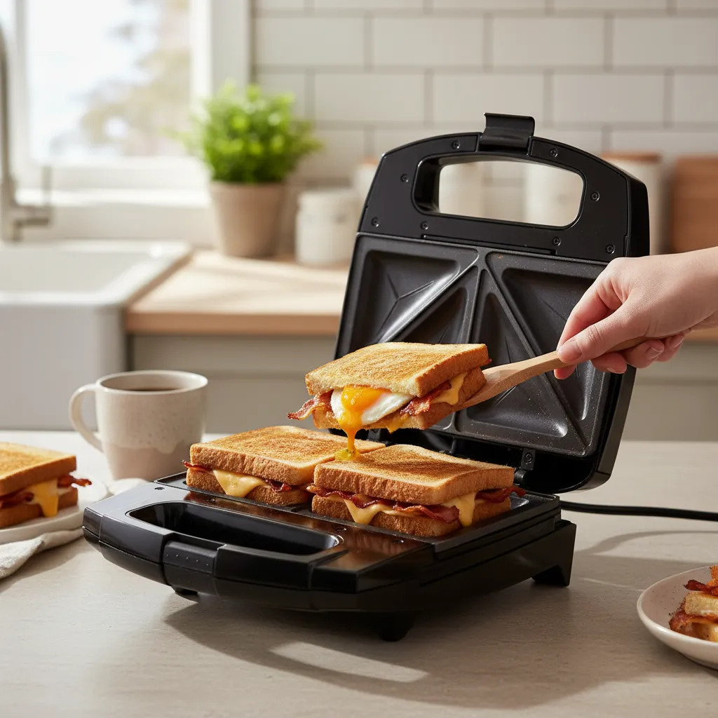 Sandwichera Tostadora Winco Eléctrica Antiadherente W017 - Imagen 2