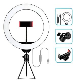 Aro De Luz Led 30cm Con Soporte Para Celular Y Giro 360°