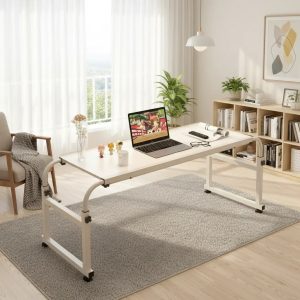 Mesa Escritorio Plegable Multiuso Para Cama Con Ruedas 120 cm