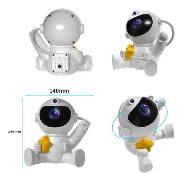 Lampara Led Proyector Astronauta Estrellas De Galaxia USB - Imagen 8
