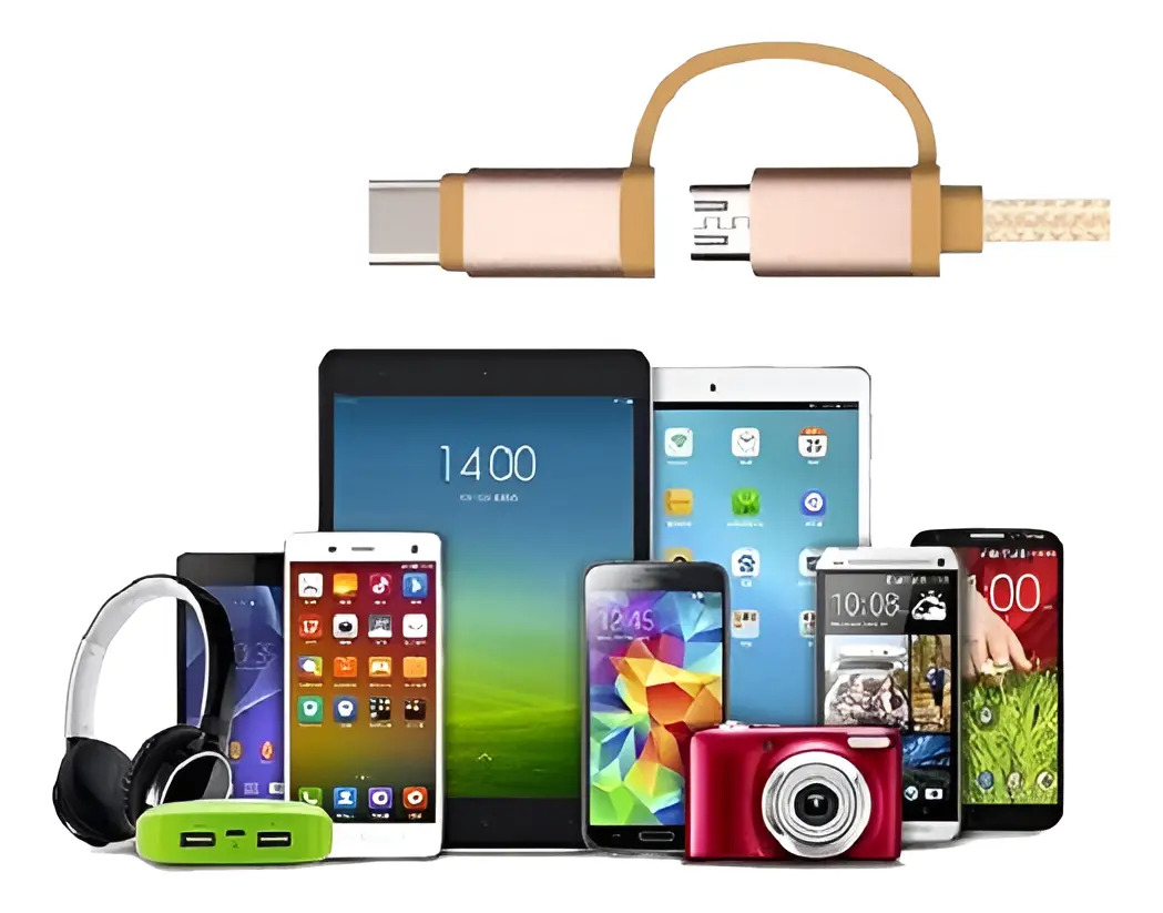 Cable Usb 2 En 1 USB-C Y Micro - Usb Naylon Trenzado 1 metro - Imagen 10