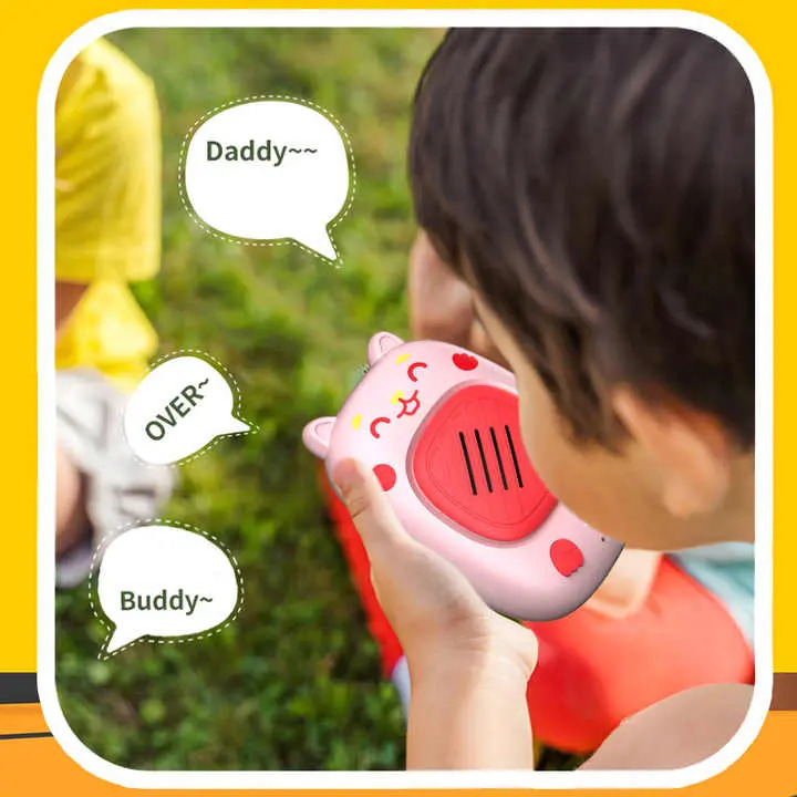 Par X2 Walkie Talkie Tipo C Recargable Osito Conejo - Imagen 5