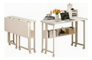 Escritorio Moderno Plegable MDF Multiuso Con Ruedas 80x58x75cm