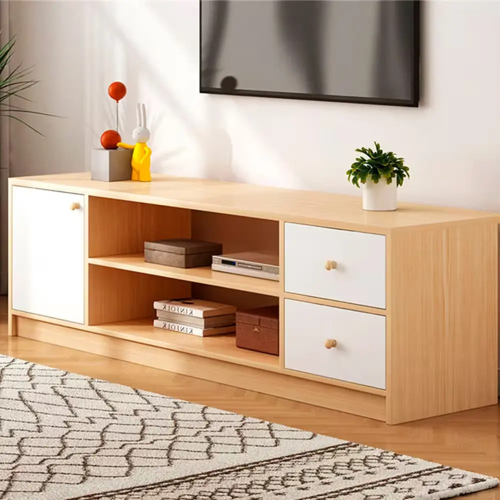 Rack TV MDF Minimalista Con 3 Cajones Y 2 Estantes 120 cm - Imagen 3