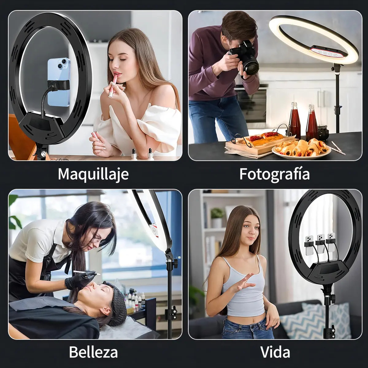 Aro De Luz LED Profesional De 45 Cm Alta Potencia 70W - Imagen 6