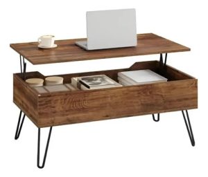 Mesa Ratona Cajón Oculto Con Elevación 4 Patas 100x50 cm