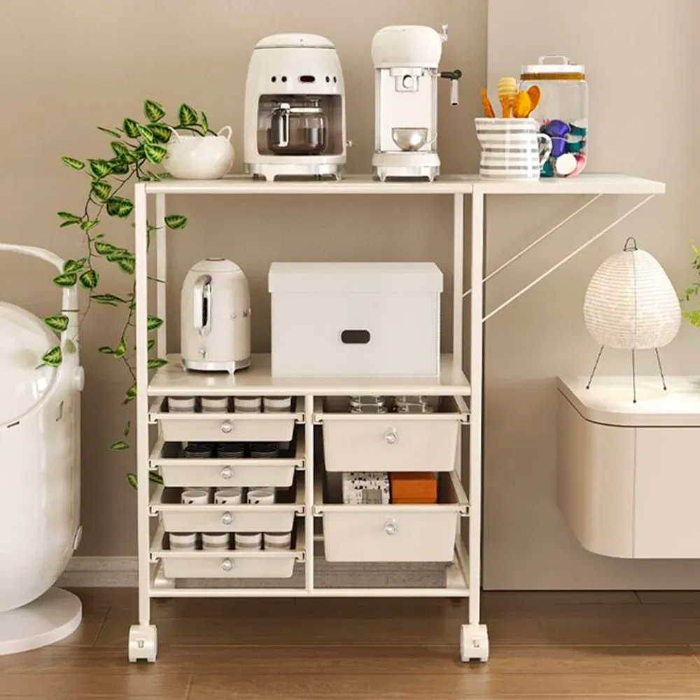 Organizador Isla De Cocina Extensible Con Ruedas Y 6 Canastos - Imagen 2