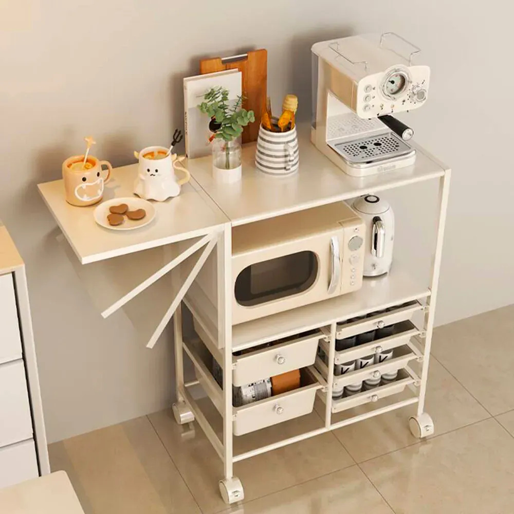 Organizador Isla De Cocina Extensible Con Ruedas Y 6 Canastos - Imagen 3