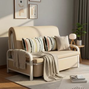 Sofá Cama Sillón Plegable Multifuncional 2 Plazas - Beige