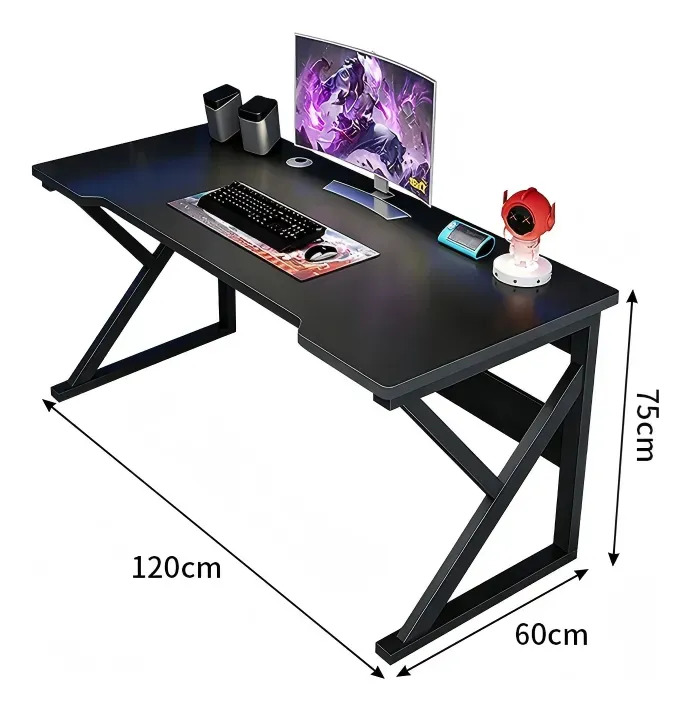 Escritorio Gamer Moderno 120x75x60cm MDF Y Metal - Imagen 7