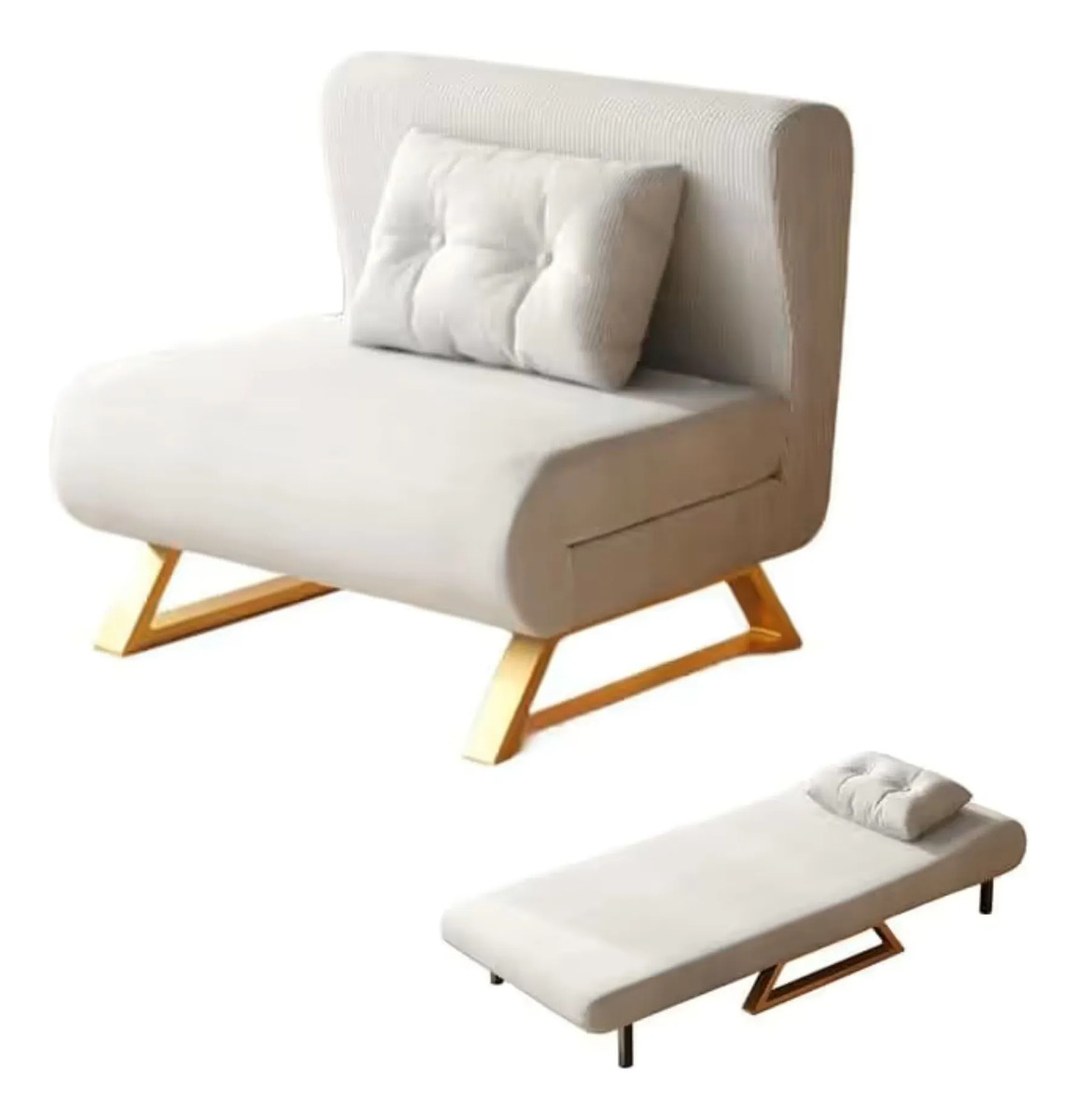 Sofá Cama Plegable 5 Angulos Ajustables 1 Cuerpo 3 En1
