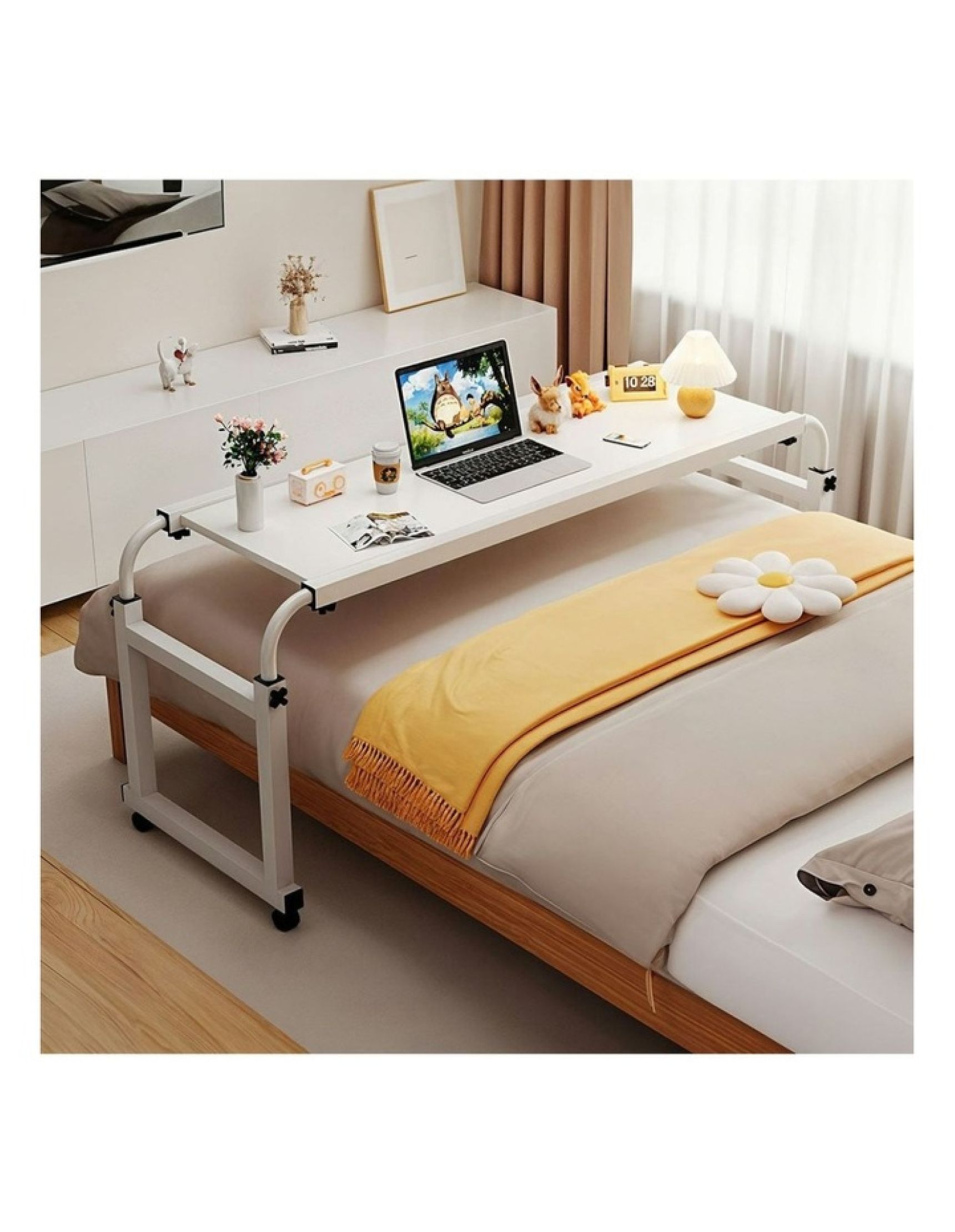 Mesa Escritorio Plegable Multiuso Para Cama Con Ruedas 120 cm - Imagen 8