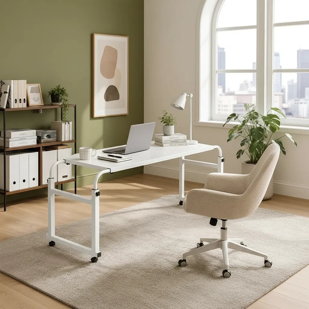 Mesa Escritorio Plegable Multiuso Para Cama Con Ruedas 120 cm - Imagen 3