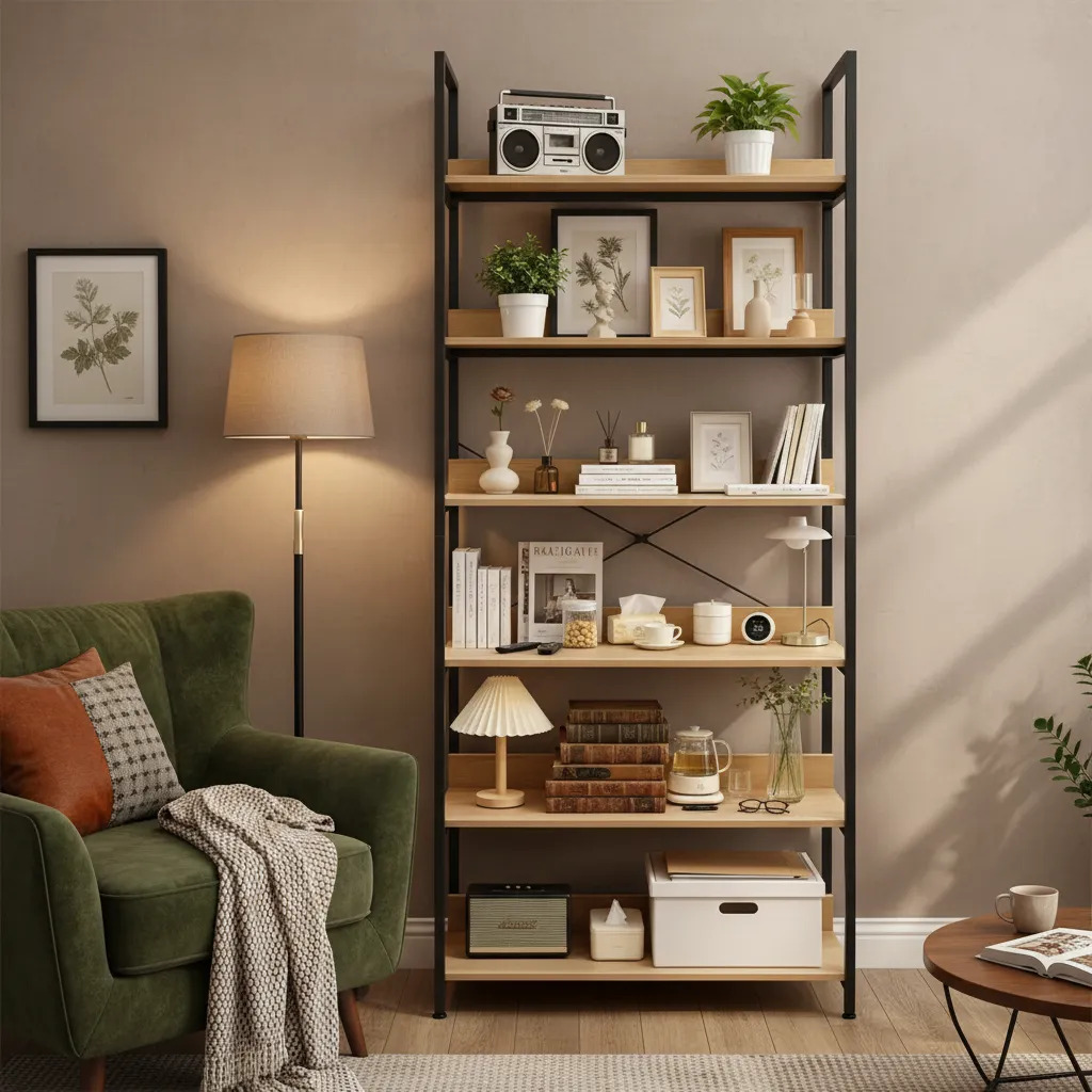 Estantería Organizador Vintage De 6 Estantes 218x80x30 Cm - Imagen 2