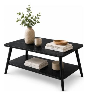 Mesa Auxiliar De Madera MDF De 2 Niveles Para Comedor 80 cm