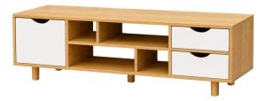 Rack TV Mueble Moderno Con Estantes Y 3 Cajones 120 cm