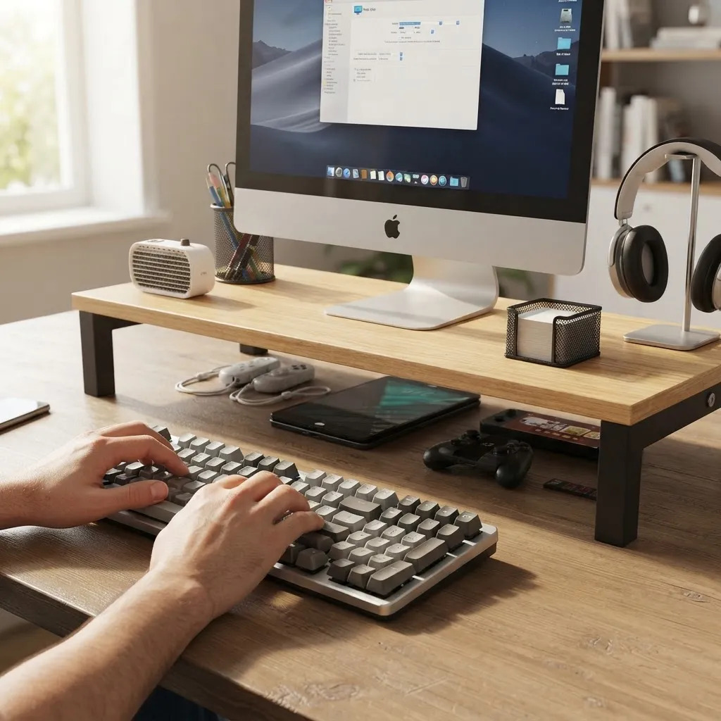 Estante Soporte Elevador De Monitor Para Escritorio - Imagen 2
