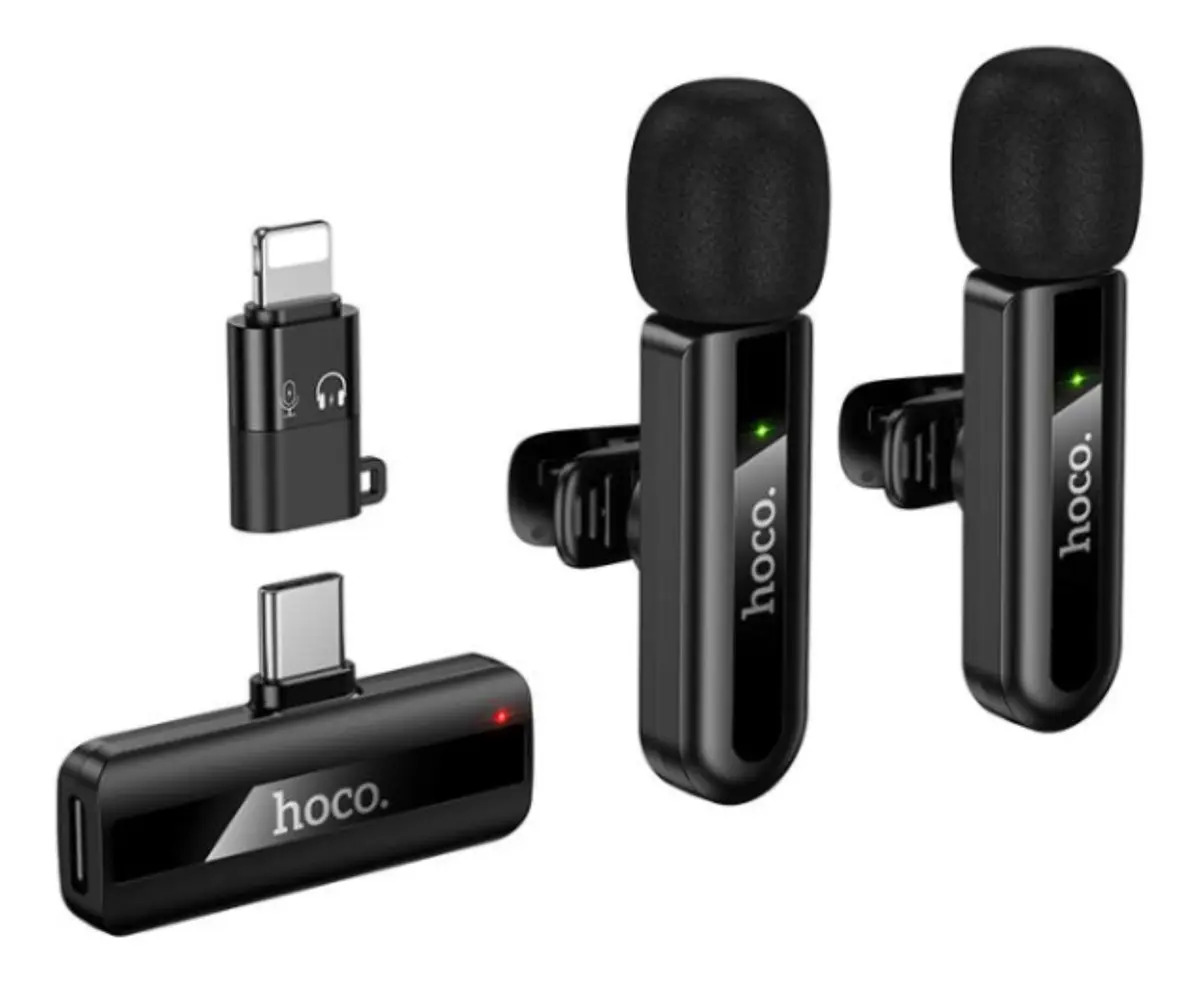 Micrófonos Inalámbricos Solaperos Dual- Mic 2 EN 1 Lightning - USB-C