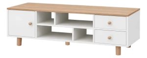 Rack TV Mueble Minimalista Con Estantes Y Cajones 120 Cm