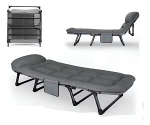 Catre Plegable Ergonomico Portatil Acolchado Con 5 Posiciones
